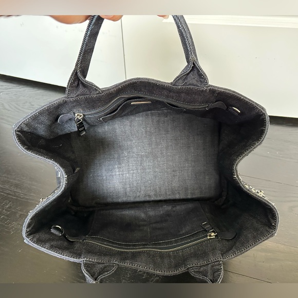 Prada Limited Edition Denim Studded Bag Tote Diaper Bag Beach - Picture 7 of 8